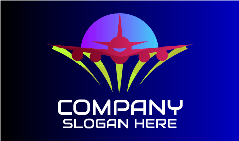 Logo De Voyage Sur La Piste D'aéroport