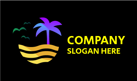 Beachside Travel Destination Logo
