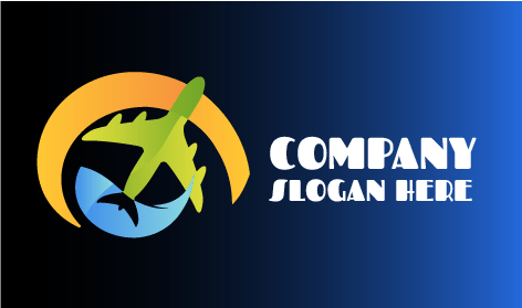 Logo De Voyage En Avion Accrocheur