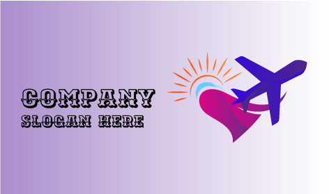 Logo De Voyage En Avion Avec Scène Ensoleillée