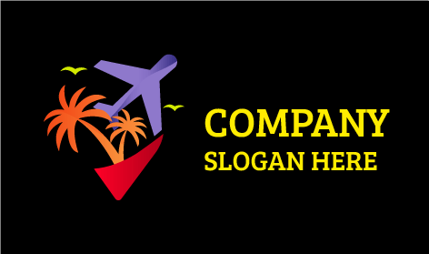 Tropical Travel Place Logo