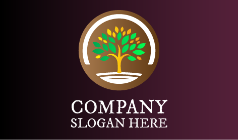 Logo Pohon Berdaun Halus