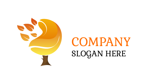 Flying Leaves Tree Logo