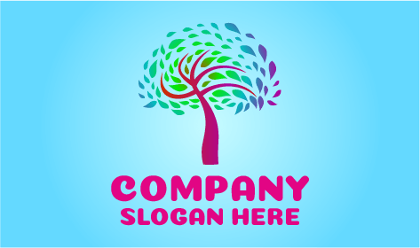 Fuschia Trunk Tree Logo