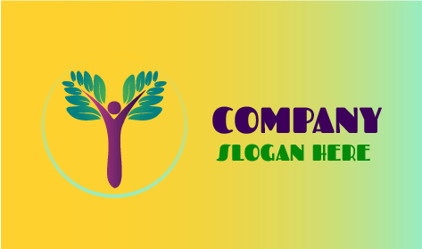 Human Silhouette Tree Logo