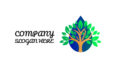 Water Drop Tree Logo