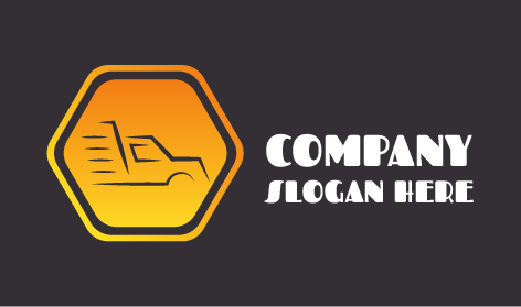 Logo De Mascotte De Camion Gris