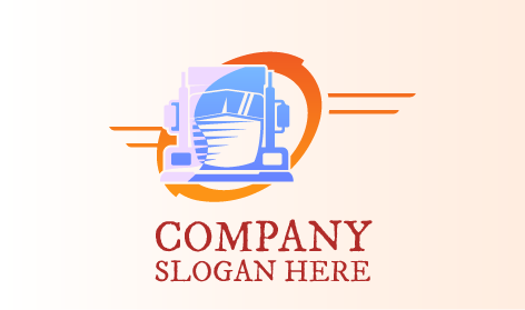 Logo De Camionnage Bleu Glacier