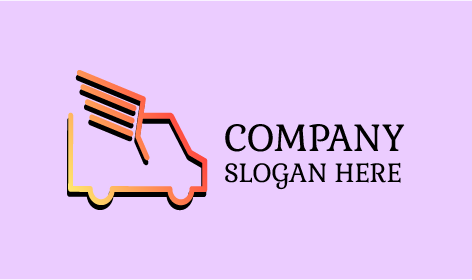 Logo De Silhouette De Camionnage Minimaliste