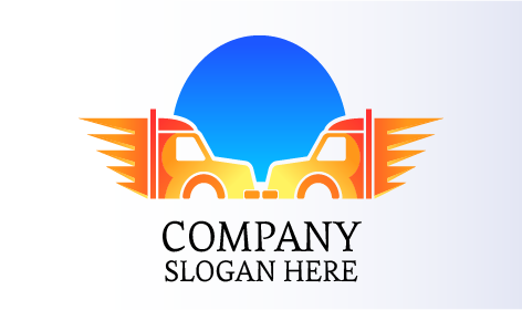 Logo De Salle D'exposition De Camionnage Orange