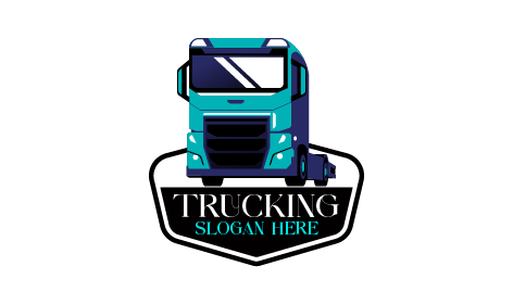 Trailer Cargo Trucking Logo