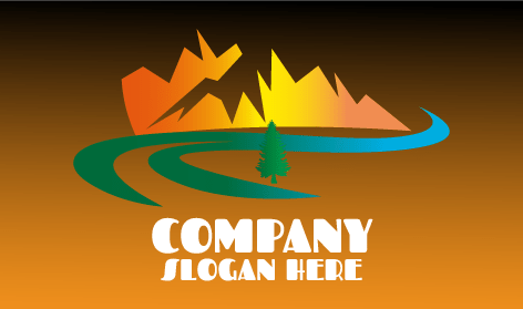 Logotipo Del Valle De La Montaña Naranja