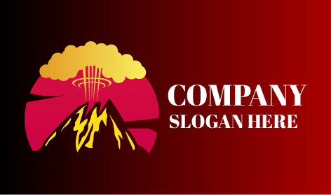 Blasting Smoke Volcano Logo