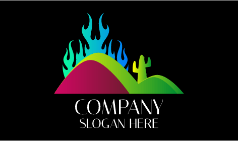 Blue Blaze Volcano Logo