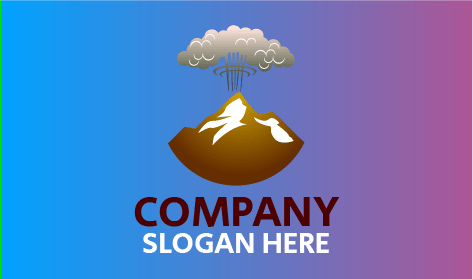 Cloud Of Smoke Volcano Logo
