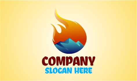 Logo Gunung Berapi Lingkaran Api