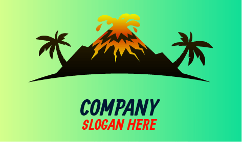 Island Volcano Logo