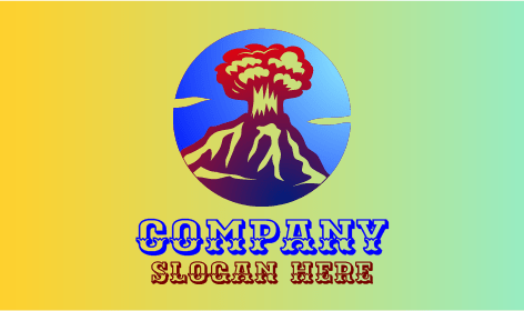 Majestic Mountain Volcano Logo