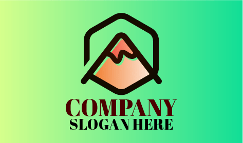 Minimalist Volcano Mountain Logo