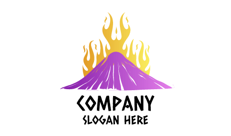 Mountain Inferno Volcano Logo
