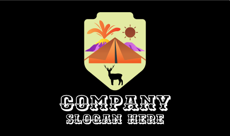 Orange Tent Volcano Logo
