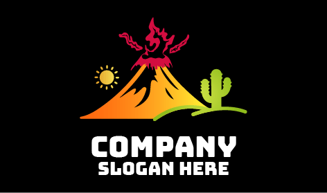 Roaring Rising Volcano Logo