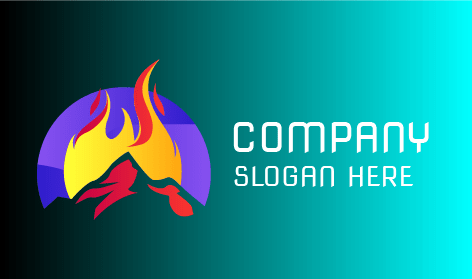 Scorching Flames Volcano Logo