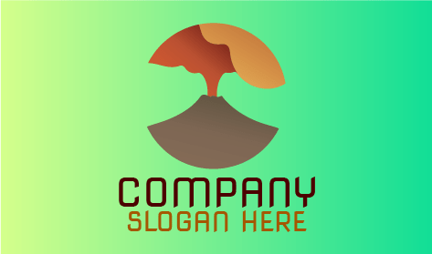 Smoking Mountain Volcano Logo