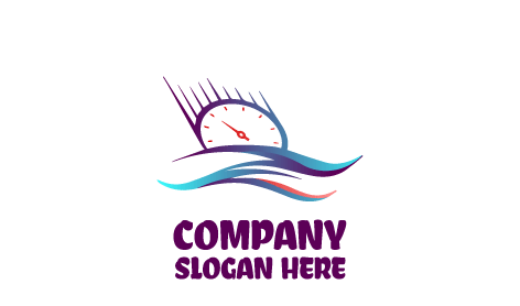 Logo Dell'orologio A Strati Di Acqua