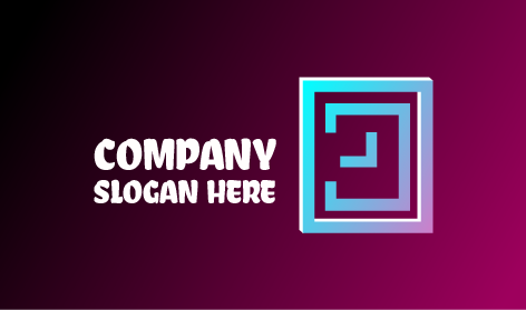 Logo Jam Persegi Panjang Biru