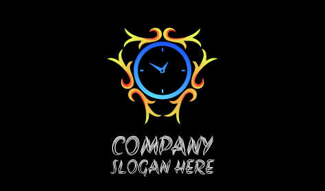 Logo De Montre Vintage Bleu