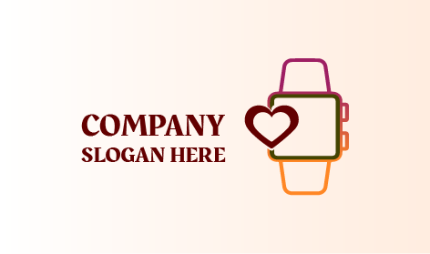 Logo Jam Tangan Digital Bergaya Hati