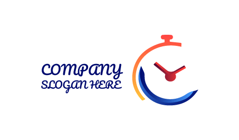 Logotipo Del Reloj Con Rastreador De Tiempo