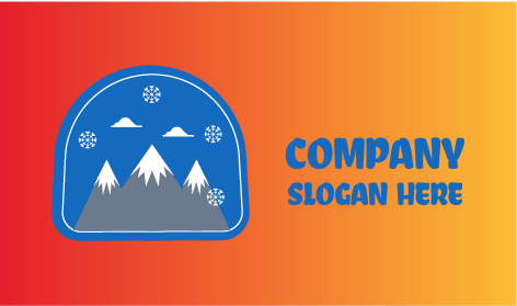 Logotipo De Inverno De Montanhas Nevadas Alpinas