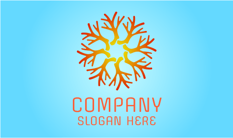 Logotipo De Inverno De Flocos De Neve Circulares