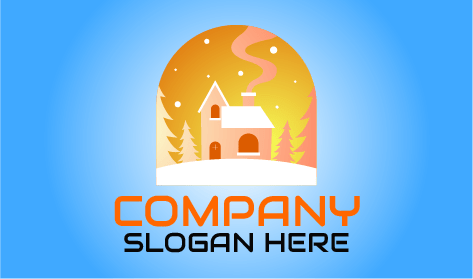 Logotipo Deslumbrante De Inverno Com Neve