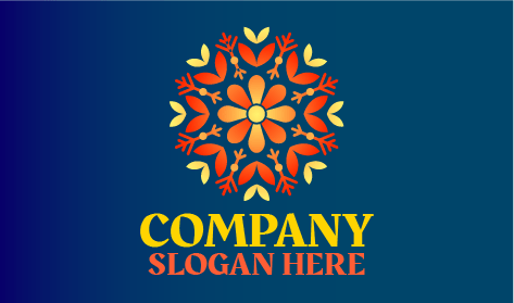 Logotipo Florido Do Floco De Neve De Inverno