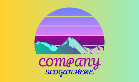 Logotipo De Inverno De Geleiras Gradientes