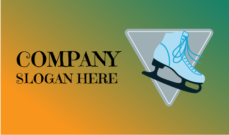 Logotipo De Inverno De Sapato De Patinagem No Gelo