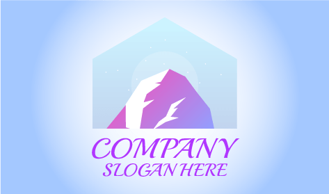 Logotipo Do Inverno Da Montanha Da Lua