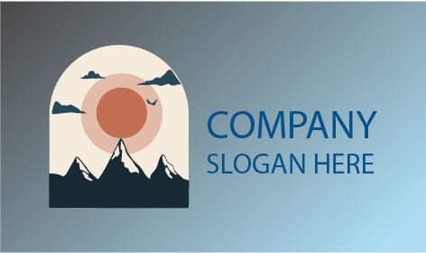 Logotipo De Inverno De Paisagem De Montanha