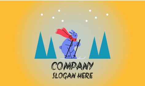 Logotipo De Inverno De Esqui De Montanha