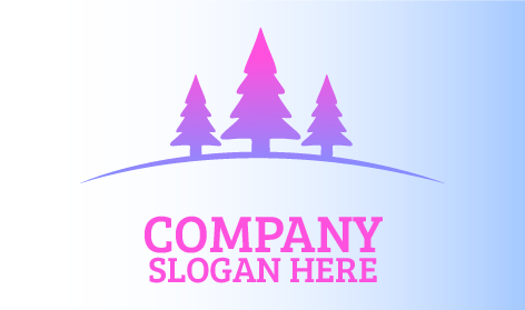 Logotipo De Inverno Do Pinheiro Roxo