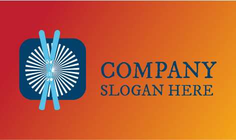 Logotipo De Desportos De Inverno De Esquis Azul Céu