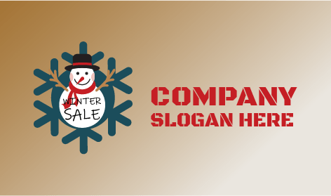 Logotipo De Inverno Do Boneco De Neve Sorridente