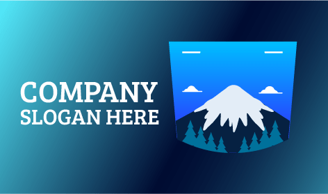 Logotipo Gratuito De Inverno De Montanha Coberta De Neve