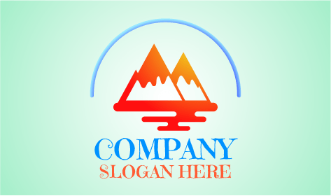 Logotipo De Inverno Laranja Brilhante