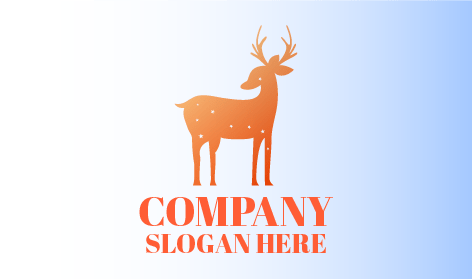 Logotipo Emocionante Do Inverno Dos Cervos