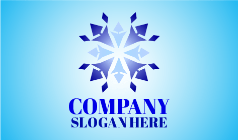 Logotipo Do Floco De Neve De Cristal De Inverno