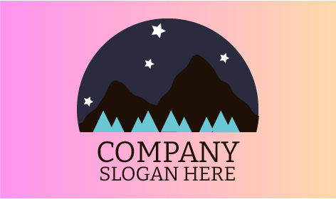 Logótipo Da Noite Estrelada De Inverno